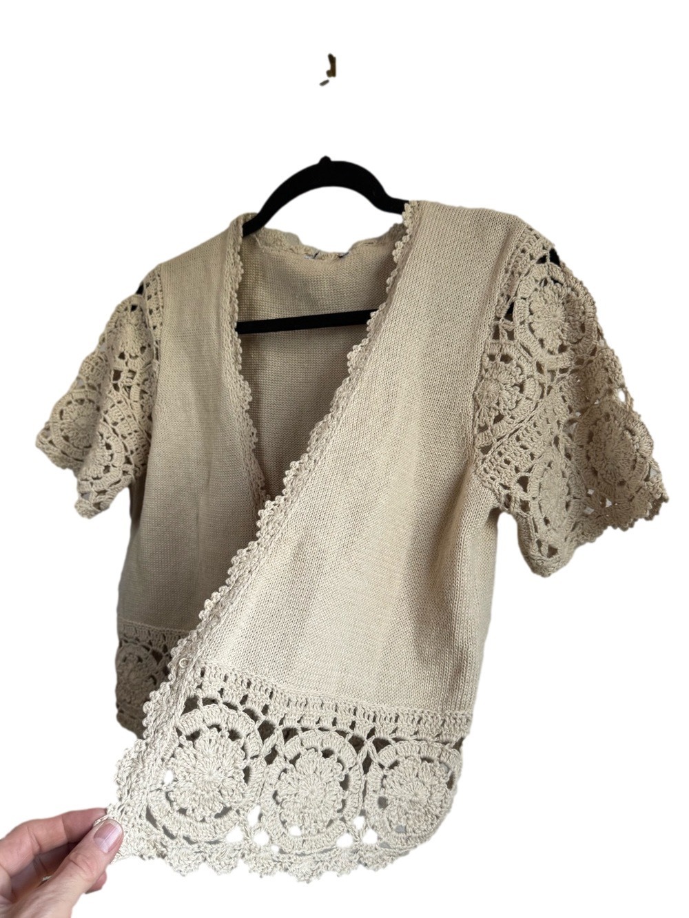 ☀️ HANDMADE Crochet Cardigan (plant based fiber)
